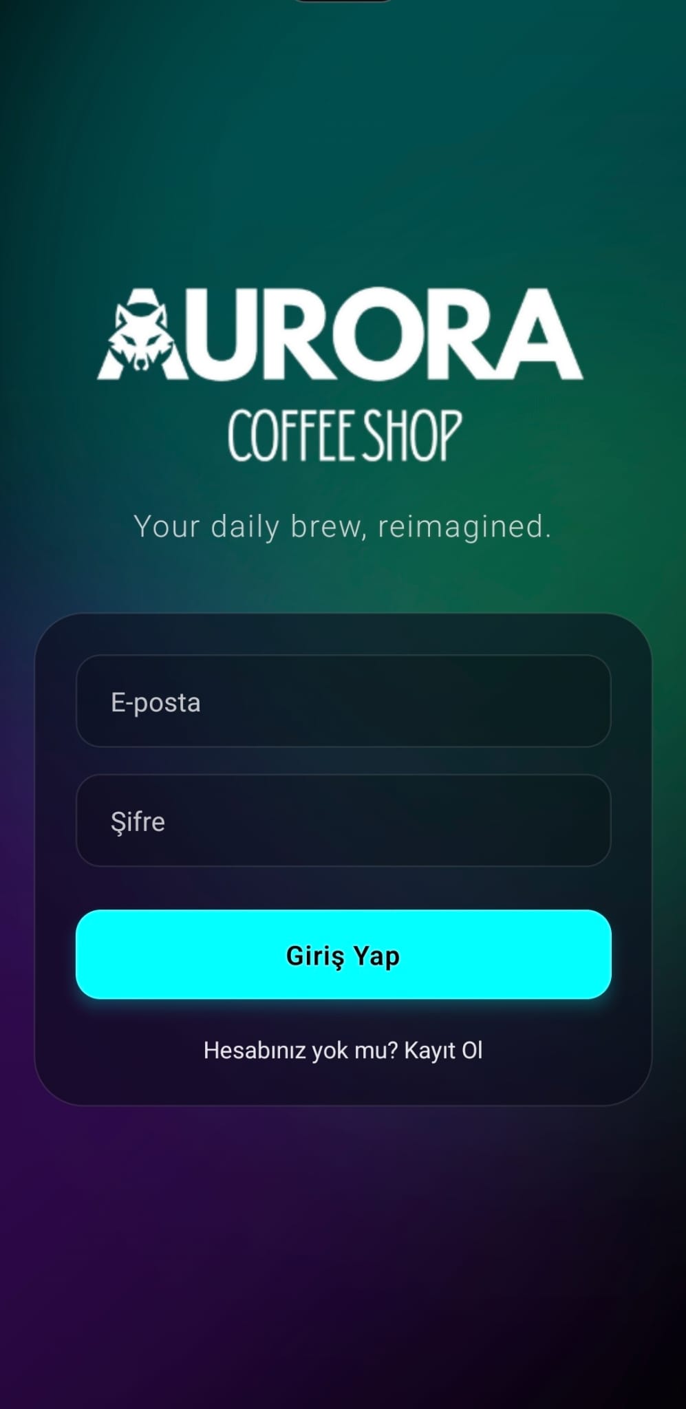 Aurora Coffee Shop — Mobile App